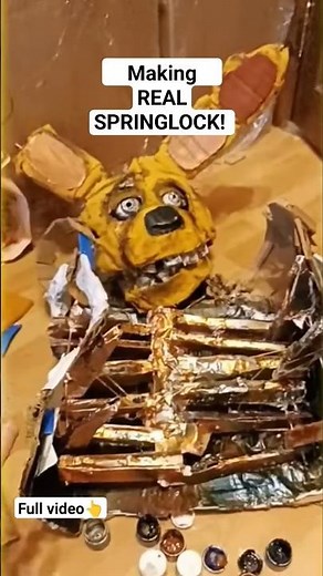 CREATION OF REAL SPRING LOCK! Fnaf springbonnie cosplay,short #fnaf #cosplay #diy #shorts