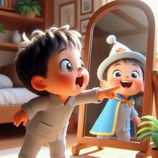 The Mirror That Thinks Faster Than You 😆 #MirrorPuzzle #GhibliStyle #FunnyShorts #AnimatedShort