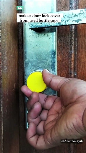 door lock cover from bottle cap #tipsandtrick #creativeidea