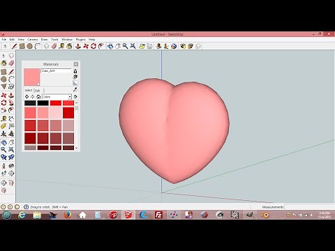 How To Draw Heart Shape In SketchUp v2 ( 3D Printable )