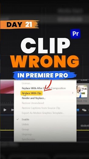 Galat Clip Use Ho Gaya? 😳 | Replace Clip Trick #shorts #editingideas #premierepro