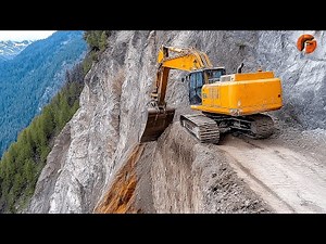 Skillful Excavator Operators are Building Roads on a Steep Mountain ▶2