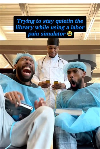 Trying to say quiet in the library while using a labor pain simulator 😂🤣 #contractions #funny #funnyvideos #college #fyp