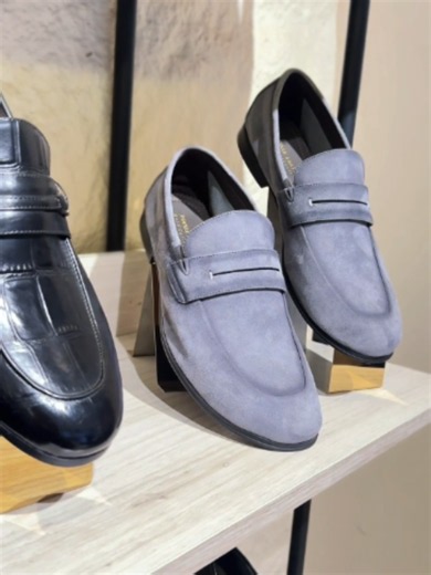 Original Suede Leather | Soft & Durable- most demanded article of GOLD COLLECTION 👑 Available New in Stock #suedeloafers #greysuede #mensloafers #originalleather #mensfashionpk #softleather #goldcollection #tiktokfashion #fypシ゚viral