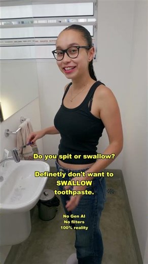 You have to spit toothpaste. Don't swallow #spitz #swallow #gross #clean #cleangirl