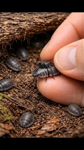 Pill Bug POV – Exploring the Hidden World Beneath a Rotten Log