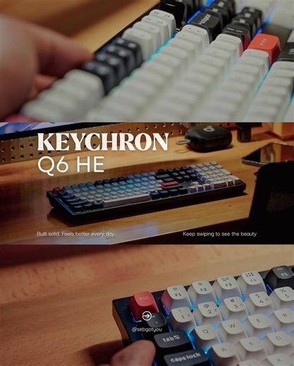 Built from solid aluminum, tuned with magnetic precision. Adjust, trigger, and create your flow—Q6 HE does it all.  | Keychron | Facebook