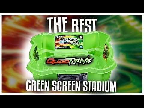 THE *BEST* HASBRO GREEN SCREEN BEYSTADIUM Beyblade Burst Quad Drive Review