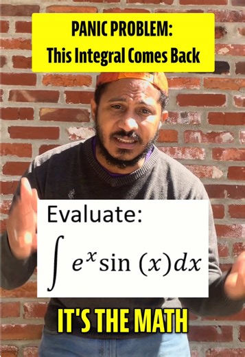 This ones a perfect midterm type question. Evaluate the integral of e^x sin(x) dx. Drop your answer in the comments. Save this for your Calc 2 midterm and follow for the Part 2 solution. #calculus2 #integrationbyparts #integrals #mathhelp #college