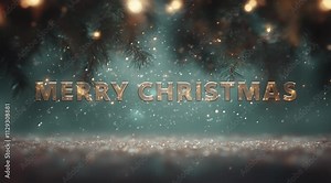 animated "Merry Christmas" lettering in different styles and diffenert backgrounds. Suitable for holiday greeting cards, social media posts, and festive marketing Stock Video