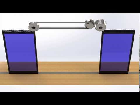 Sliding doors mechanism SOLIDWORKS 2016