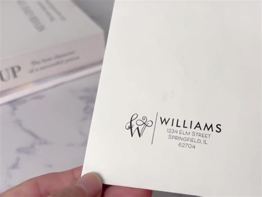 Custom Address Stamp - Personalized Return Address Stamp/Self-Inking Address Stamp for Cards and Holiday/Housewarming Gift