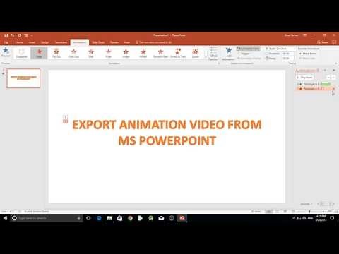 HOW TO EXPORT ANIMATION VIDEO FROM MS POWERPOINT