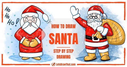 How to Draw Santa: Step by Step Drawing