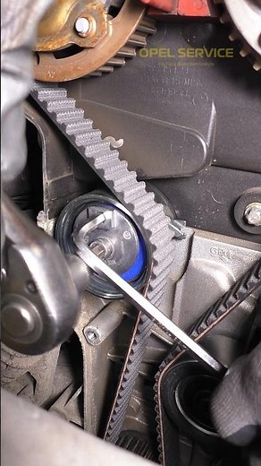 Installed timing belt tensioner