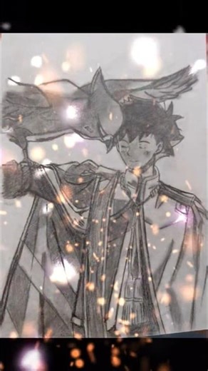 Drawing of Satoshi in Pokemon.