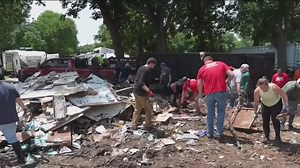 Hundreds of volunteers join clean-up and recovery efforts in central Texas