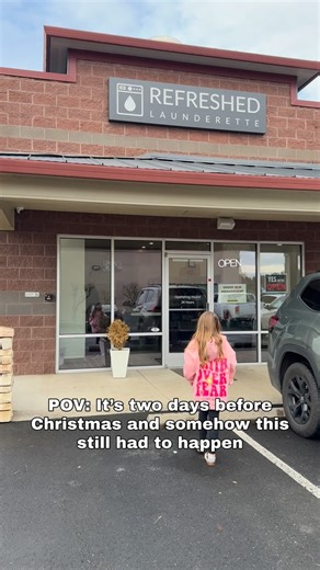 Heather Morris | health & wellness on Instagram: "Two days before Christmas and we’re out here doing panic laundry like professionals. At least we came prepared👯‍♀️🫧🎄 . . . . #fyp #reel #momlife #family #christmas"