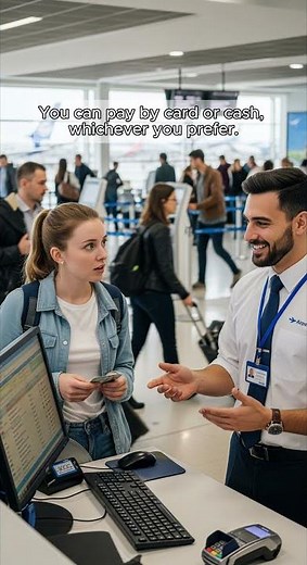 Buying a Plane Ticket at the Airport | Easy English Conversation for Beginners #english