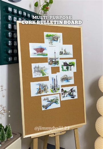 Multi-Purpose Cork Board para sa Artistic Display