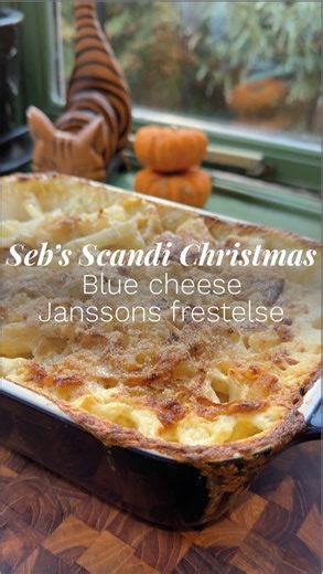 Looking for the perfect Christmas side? Sebs Crispy Club shows us how to make a Swedish Christmas classic: Janssons frestelse. A creamy potato gratin traditionally made with pickled sprats, his version swaps in the more readily available blue cheese which melts into the cream and adds a salty kick. Make a festive feast with Seb's Scandi-inspired Christmas recipes through the link below. https://bit.ly/4i4zZw9 | olive magazine