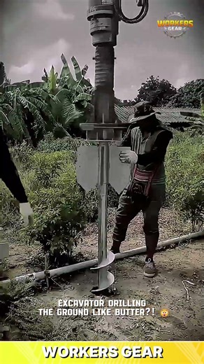 Powerful & Efficient Earth Auger Drill for Digging and Installing Poles in Construction Sites