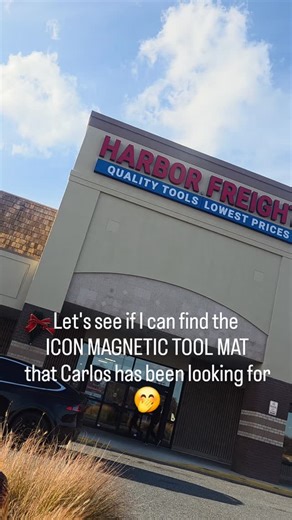 Every Harbor Freight store in our area had been out of stock for months since the mat went viral on tiktok. Once I saw that a near by store had some, I knew it had to grab one to surprise Carlos. This video is how he will find out 🤭 I hope this magnetic tool mat lives up to the hype! #justasklos #jalbrakes #mobilemechanic #baltimore #icon #harborfreight #surprise | Jal Brakes