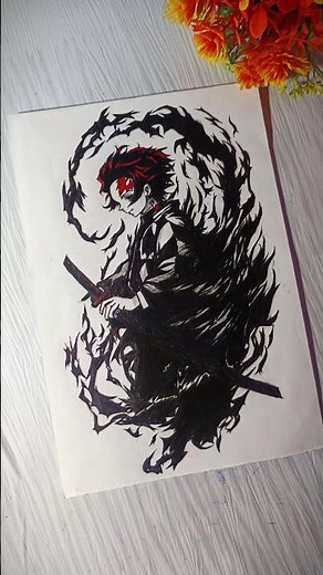 I drew tanjiro || tanjiro drawing full step by step.