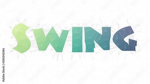 Swing Shift Text Morphing Tessellated Looping Polygons Text Morph