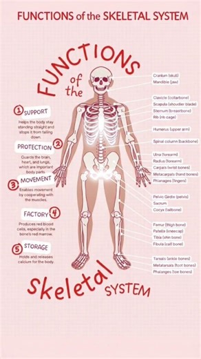 Skeletal System 🦴 💀 #skeleton #shorts #viral