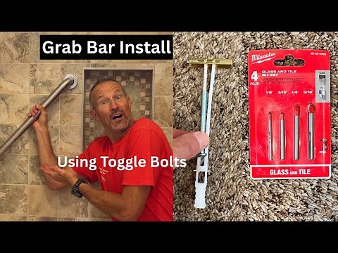 grab bar installation on Tile using toggle bolts