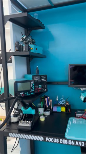 Our repair workbench RF4 microscope = chef’s kiss for repairs! 😍Spacious, sturdy, and perfectly paired with the scope—no more messy setups, just smooth, precise work. My contact information. Wechat：RF4-TOOLS whatsapp☞wa.me/8618929585008 #RF4tools #Herramientasmóviles #MobilePhoneRepairTool #HighDefinitionMicroscope #solderingstation #multimeter #appleiphone #ProfessionalPhoneRepair #Techtools #ChinaToolsSupplier | RFfour Kailiwei Yuki