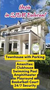 Idesia in San Jose del Monte Bulacan! Townhouse w/ Parking! #idesia #sjdmbulacan #houseforsale