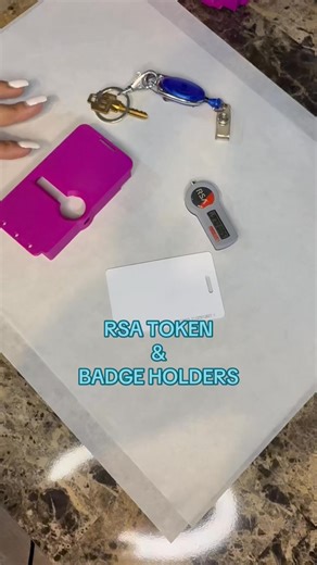 RSA token and badge holders available.#customdesigns #creativeduollc #smallbusiness #workaccessories | Tanica Lopez