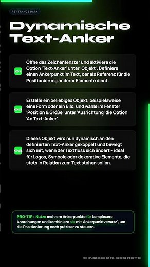 Text-Anker: Dynamische Layouts in InDesign