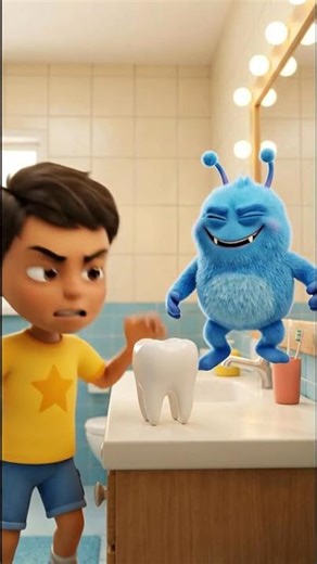 Brush Battle: Sugar Bugs Run Away! | Toothbrushing for Kids #goodhabits #toothbrushing #kidscomedy