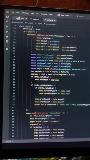 Valentine Special 💖 Proposal Webpage Using HTML, CSS & JavaScript #javascript #website #shorts