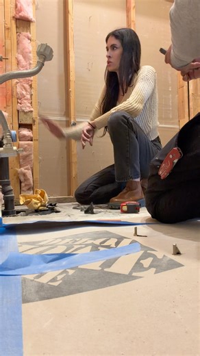 Walk through shower pan prep with us! #bathroomrenovation #bathroomdesign #bathroomremodel