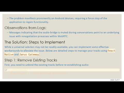 Fixing the Issue of Adding Back Tracks in WebRTC