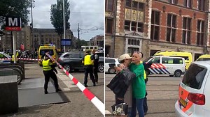 Amsterdam station attack: police cordon off Centraal station