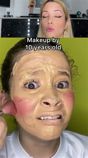 Make-up tutorial by 10 years old 🫶yes or not? #makeup #tutorial #makeuptutorial #girls #cute
