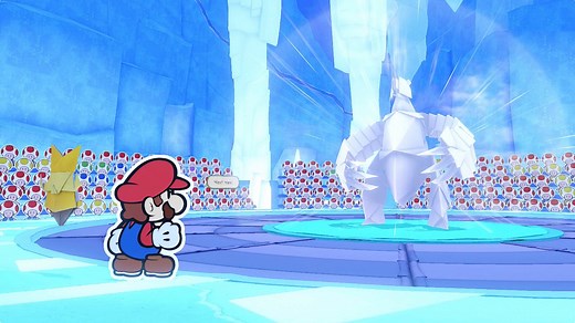 Paper Mario: The Origami King Ice Vellumental boss fight guide