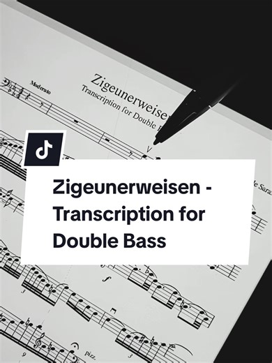 Zigeunerweisen - Transcription for Double Bass - Solo by @bassicallyfabulous ❤️🎻 . . #classicalmusic #classicalmusician #classicmusic #instrument #ensamble