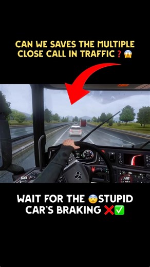 Can we saves the multiple Close❌ call in traffic❓😱 wait for stupid braking #toe3update #gaming