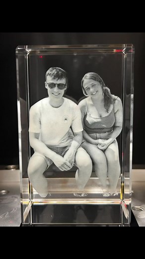 Turning memories into crystal. Every detail captured in 3D — a moment frozen in light, made to last forever. Custom crystal engravings now available. Message me for details or to order yours. #crystals | Tamas Molnar