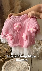 Buttercup Sweater Love n Joy Flora Tights = Magic 🥹💕 🌸 Winter outfit goals? Achieved. 🌸 Chunky pink knit—check. 🌸 Frilly white dress—check. 🌸 Matching tights with a flower?! Double check. This Buttercup set? Total show-stealer. | Before & Ever Kids