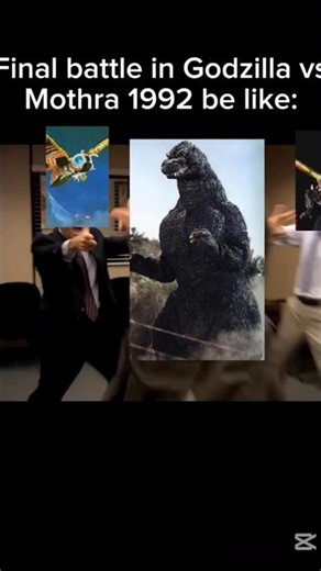 Final battle in Godzilla vs Mothra 1992 be like: #godzilla #daikaiju #heisei #meme