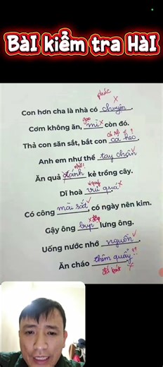 Bài kiểm tra Hài hước học sinh tiểu học