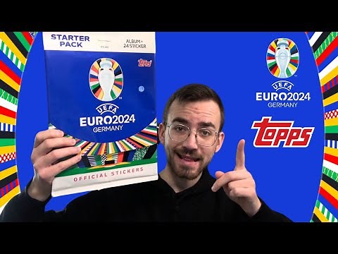 Topps UEFA EURO 2024 Official Sticker: STARTER PACK (Album + Packs)