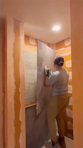 Luxury Wall Ceramic Tile Installation #shorts